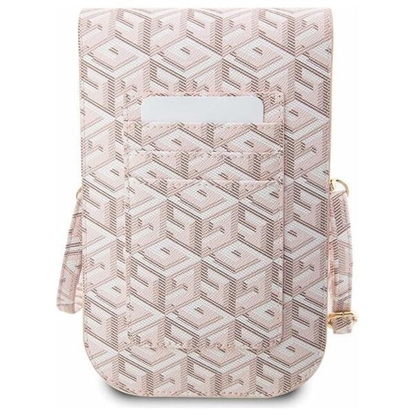 Guess bag for phone GUWBHGCFSEP pink Wallet GCube Stripe 3666339112769