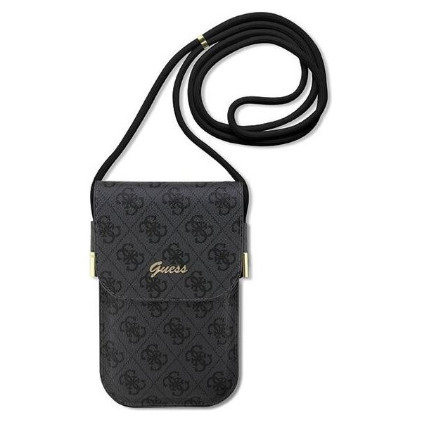 Guess bag for phone GUOWBP4SNSK black Wallet 4G Cord Script 3666339127671