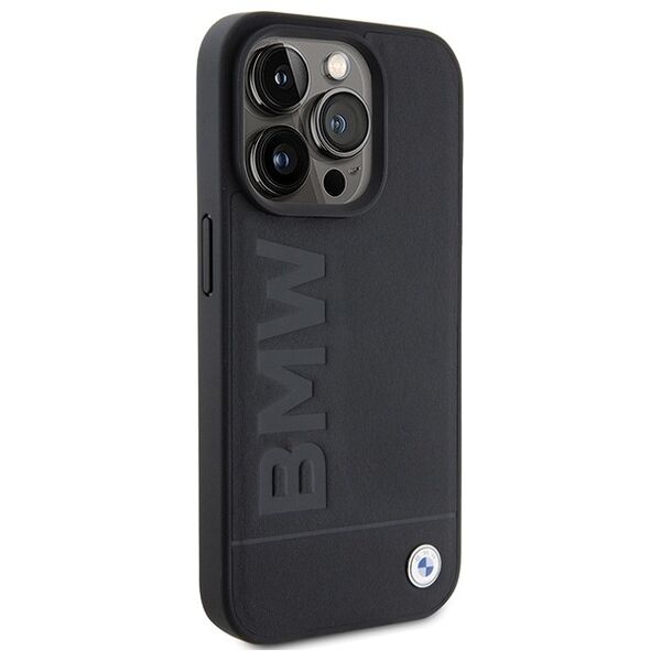 BMW case for iPhone 15 Pro Max 6,7&quot; BMHCP15XSLLBK black HC Leather Hot Stamp 3666339170844