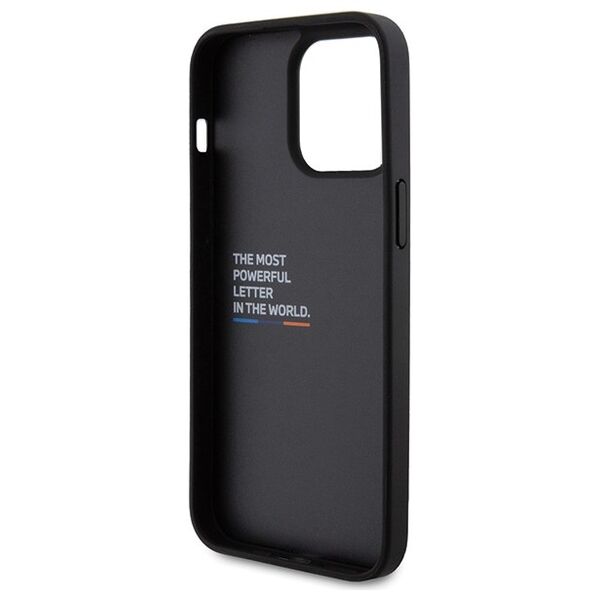 BMW case for iPhone 15 Pro Max 6,7&quot; BMHCP15X22NBCK black HC PU Carbon 3666339143862