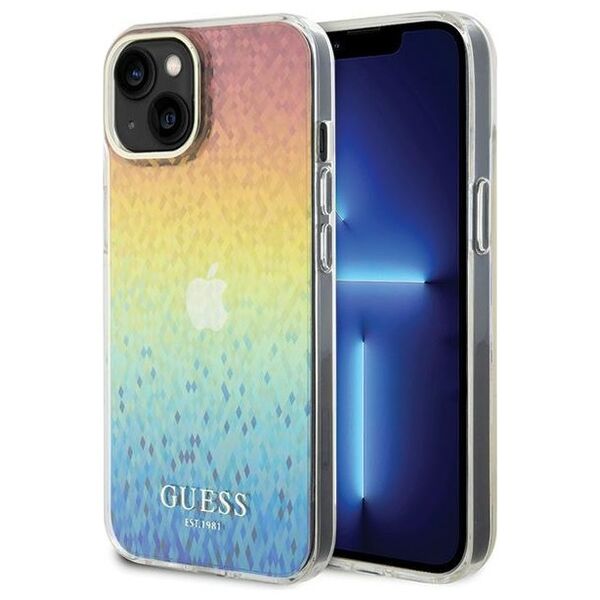 Guess case for iPhone 15 6,1&quot; GUHCP15SHDECMI HC IML Faceted Mirror Disco Iridescent 3666339172312