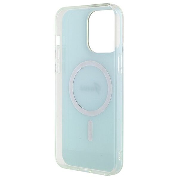 Guess case for iPhone 15 Pro 6,1&quot; GUHMP15LHITSQ turquiose HC IML Magsafe Iridescent 3666339154943