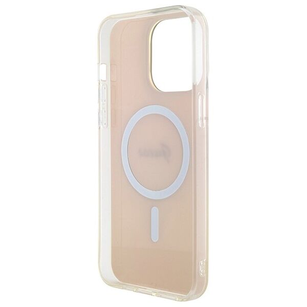 Guess case for iPhone 15 Pro 6,1&quot; GUHMP15LHITSP pink HC IML Magsafe Iridescent 3666339155087