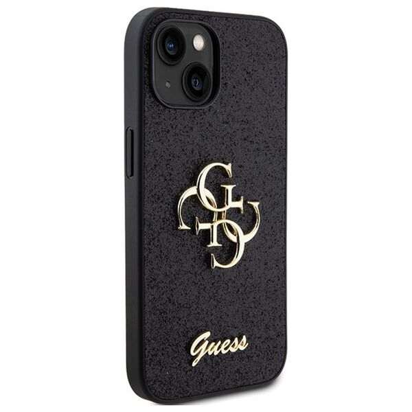 Guess case for iPhone 15 6,1&quot; GUHCP15SHG4SGK black HC Fixed Glitter Big 4G 3666339147365