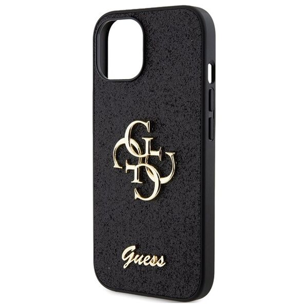 Guess case for iPhone 15 6,1&quot; GUHCP15SHG4SGK black HC Fixed Glitter Big 4G 3666339147365
