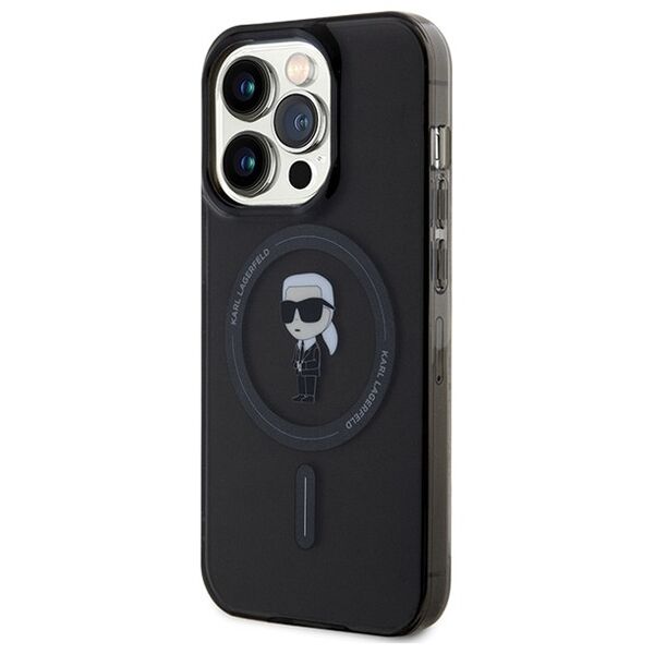 Karl Lagerfeld case for iPhone 15 Pro 6,1&quot; KLHMP15LHFCKNOK black HC Magsafe IML Ikonik 3666339162177