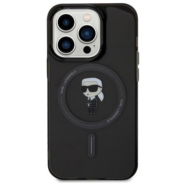 Karl Lagerfeld case for iPhone 15 Pro 6,1&quot; KLHMP15LHFCKNOK black HC Magsafe IML Ikonik 3666339162177