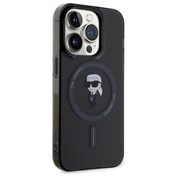 Karl Lagerfeld case for iPhone 15 Pro 6,1&quot; KLHMP15LHFCKNOK black HC Magsafe IML Ikonik 3666339162177