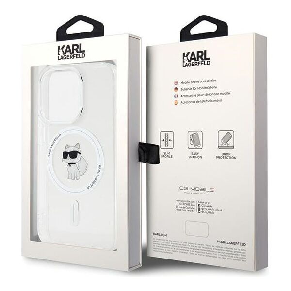 Karl Lagerfeld case for iPhone 15 Pro 6,1&quot; KLHMP15LHFCCNOT transparent HC Magsafe IML C 3666339162412