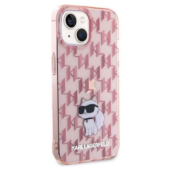 Karl Lagerfeld case for iPhone 15 6,1&quot; KLHCP15SHNCMKLP pink HC IML C Monogram 3666339163716