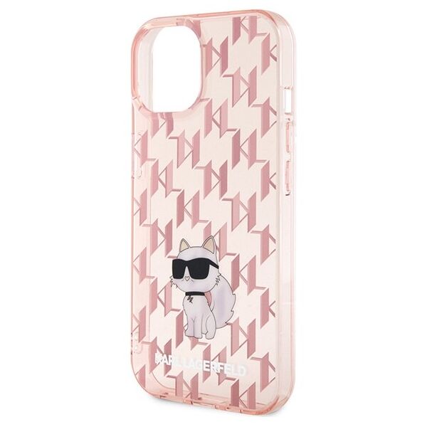 Karl Lagerfeld case for iPhone 15 6,1&quot; KLHCP15SHNCMKLP pink HC IML C Monogram 3666339163716
