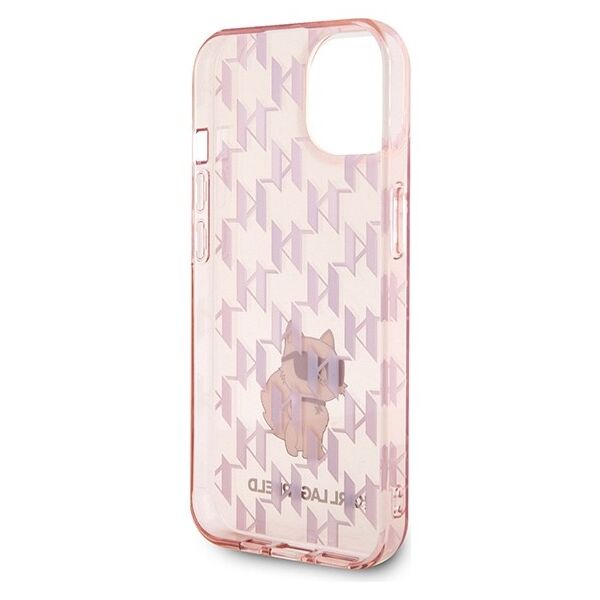 Karl Lagerfeld case for iPhone 15 6,1&quot; KLHCP15SHNCMKLP pink HC IML C Monogram 3666339163716