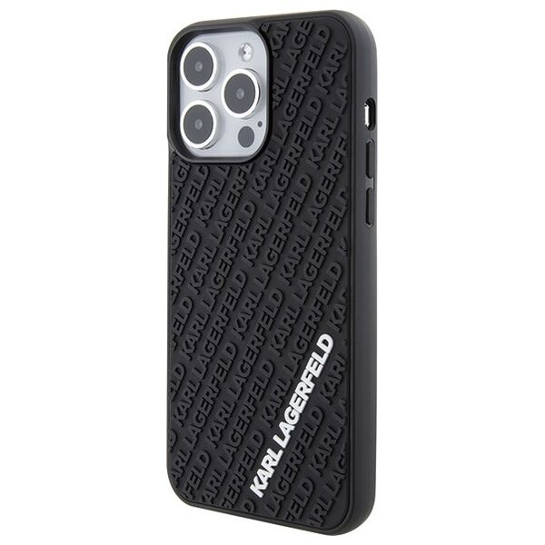 Karl Lagerfeld case for iPhone 15 Pro Max 6,7&quot; KLHCP15X3DMKRLK black HC 3D Multi Logo 3666339164348