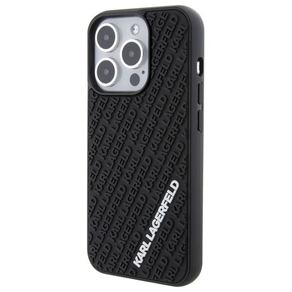 Karl Lagerfeld case for iPhone 15 Pro 6,1&quot; KLHCP15L3DMKRLK black HC 3D Multi Logo 3666339164331