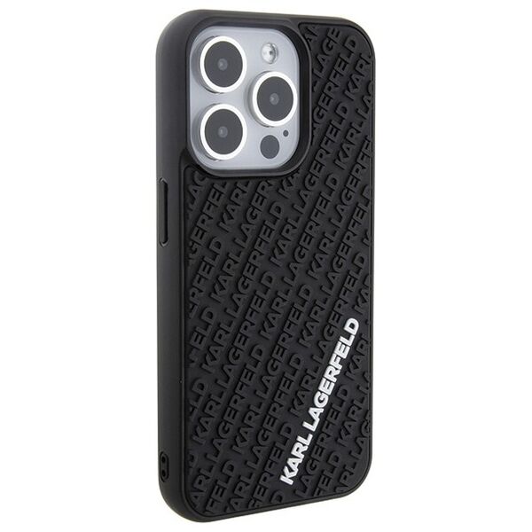 Karl Lagerfeld case for iPhone 15 Pro 6,1&quot; KLHCP15L3DMKRLK black HC 3D Multi Logo 3666339164331