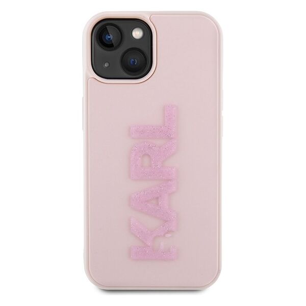 Karl Lagerfeld case for iPhone 15 Plus 6,7&quot; KLHCP15M3DMBKCP pink HC 3D Logo Glitter 3666339166489