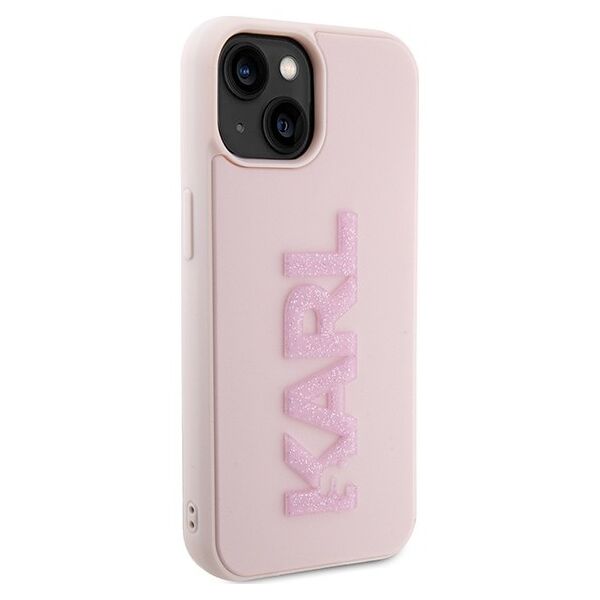 Karl Lagerfeld case for iPhone 15 Plus 6,7&quot; KLHCP15M3DMBKCP pink HC 3D Logo Glitter 3666339166489