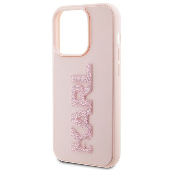 Karl Lagerfeld case for iPhone 15 Pro Max 6,7&quot; KLHCP15X3DMBKCP pink HC 3D Logo Glitter 3666339166502