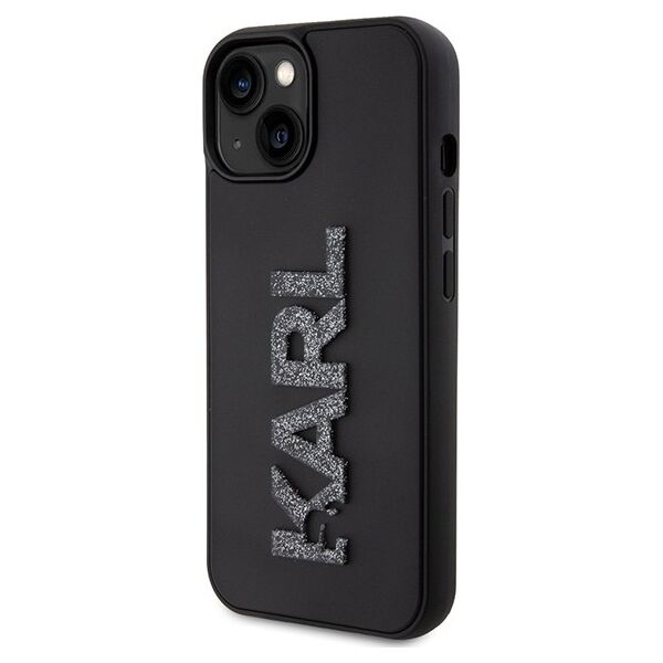 Karl Lagerfeld case for iPhone 15 6,1&quot; KLHCP15S3DMBKCK black HC 3D Logo Glitter 3666339166595