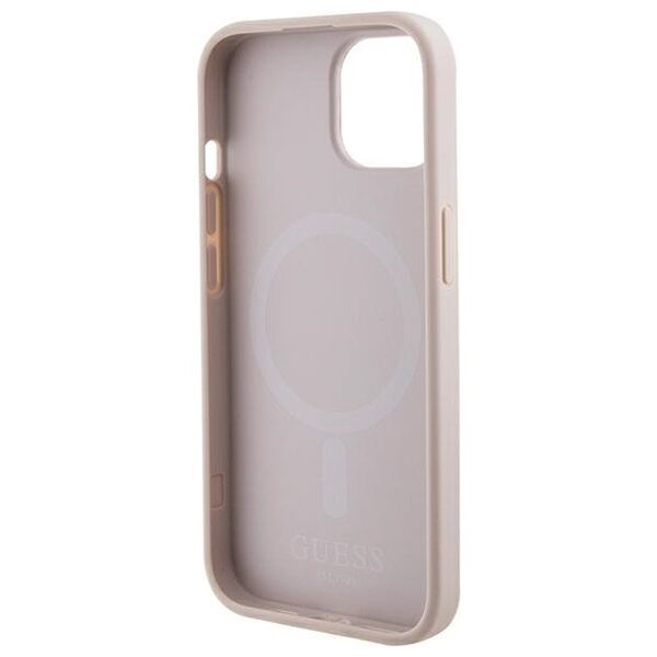 Guess case for iPhone 15 Plus 6.7&quot; GUHMP15MPSAHMCP pink hardcase Saffiano MagSafe 3666339156190