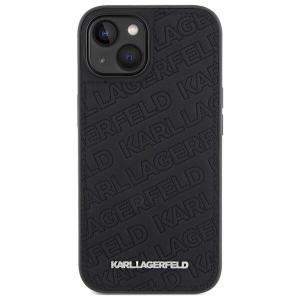 Karl Lagerfeld case for iPhone 15 6,1&quot; KLHCP15SPQKPMK black HC QUILTED K PATTERN 3666339165031