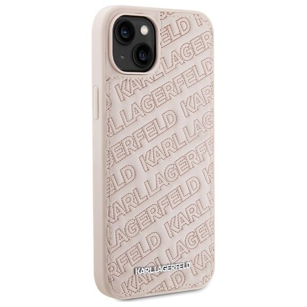 Karl Lagerfeld case for iPhone 15 Plus 6,7&quot; pink KLHCP15MPQKPMP HC QUILTED K PATTERN 3666339165161