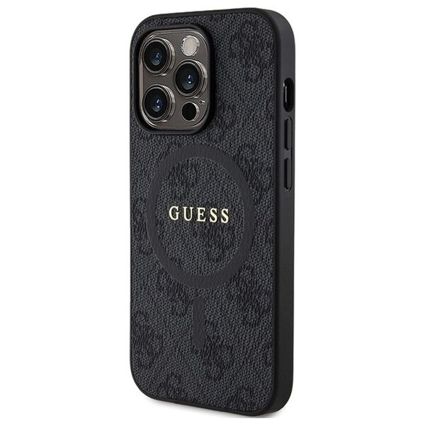 Guess case for iPhone 14 Pro Max 6,7&quot; GUHMP14XG4GFRK black HC MAGSAFE PU 4G RING CLASSIC LOGO 3666339226312