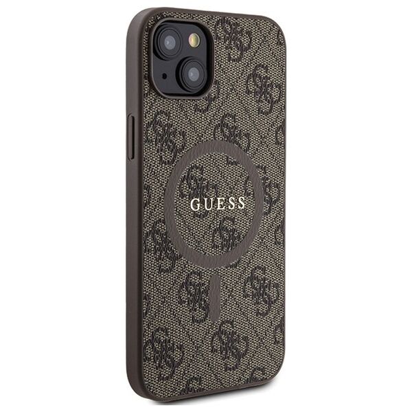 Guess case for iPhone 14 6,1&quot; GUHMP14SG4GFRW brown HC MAGSAFE PU 4G RING CLASSIC LOGO 3666339226428