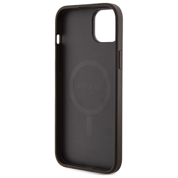 Guess case for iPhone 14 6,1&quot; GUHMP14SG4GFRW brown HC MAGSAFE PU 4G RING CLASSIC LOGO 3666339226428