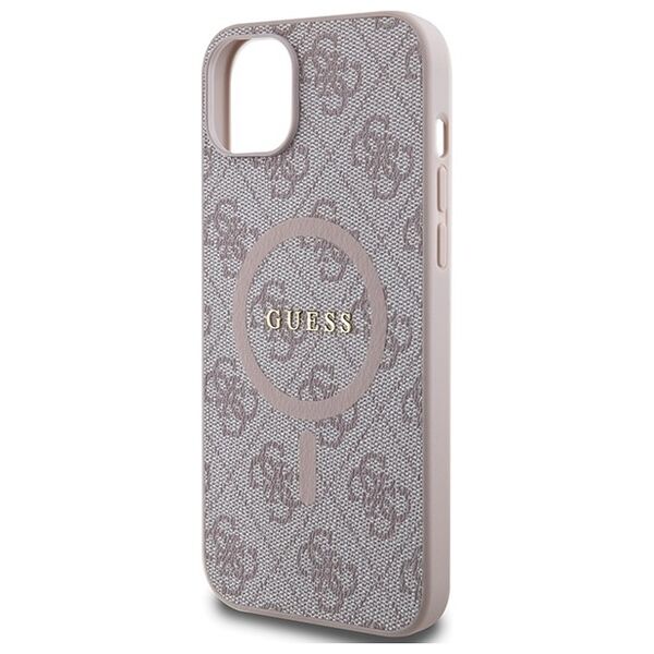 Guess case for iPhone 14 6,1&quot; GUHMP14SG4GFRP pink HC MAGSAFE PU 4G RING CLASSIC LOGO 3666339226701