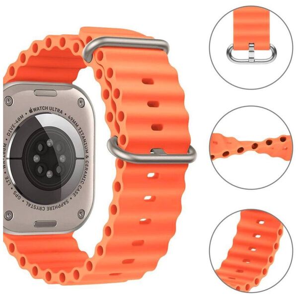 Strap for APPLE WATCH 4 / 5 / 6 / 7 / 8 / SE / ULTRA (42 / 44 / 45 / 49 MM) Tech-Protect IconBand orange 9490713930212