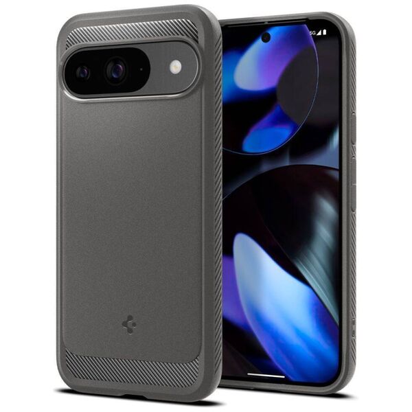 Case for GOOGLE PIXEL 9 / 9 PRO Spigen Rugged Armor Marble gray 8809971227186