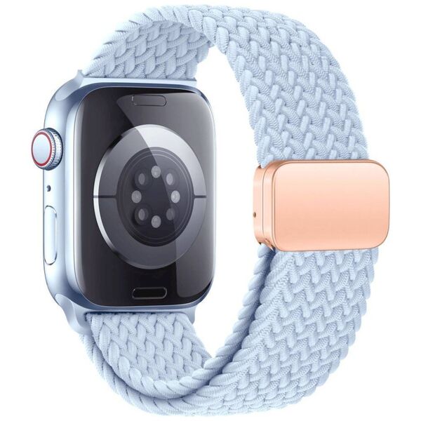 Strap for APPLE WATCH 3 / 4 / 5 / 6 / 7 / 8 / 9 / SE (38 / 40 / 41 MM) Tech-Protect Nylonmag Baby blue 5906302312832