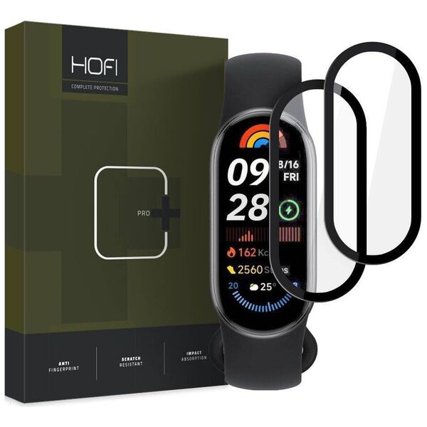 Hybrid Glass XIAOMI SMART BAND 9 / 9 NFC Hofi Hybrid Pro+ 2-pack black 5906302375868