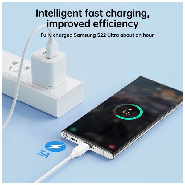 JoyRoom USB to Type-C Cable, Fast Charging, 480Mbps, 3A, 0.25m - JoyRoom (S-UC027A9) - Black 6956116733223 έως 12 άτοκες Δόσεις