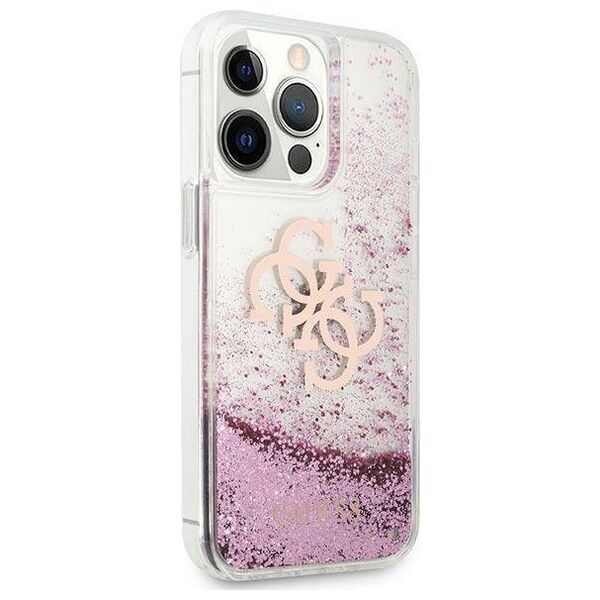 Original Case IPHONE 13 PRO MAX Guess Hardcase 4G Big Liquid Glitter (GUHCP13XLG4GPI) pink 3666339024703