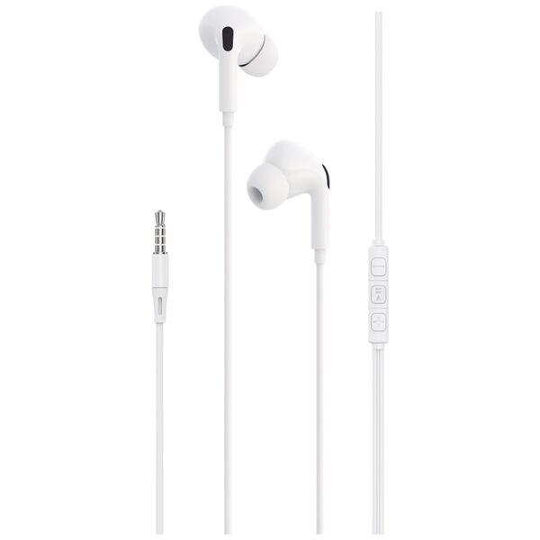 Devia wired earphones Kintone A2 jack 3,5mm white 6942297108738