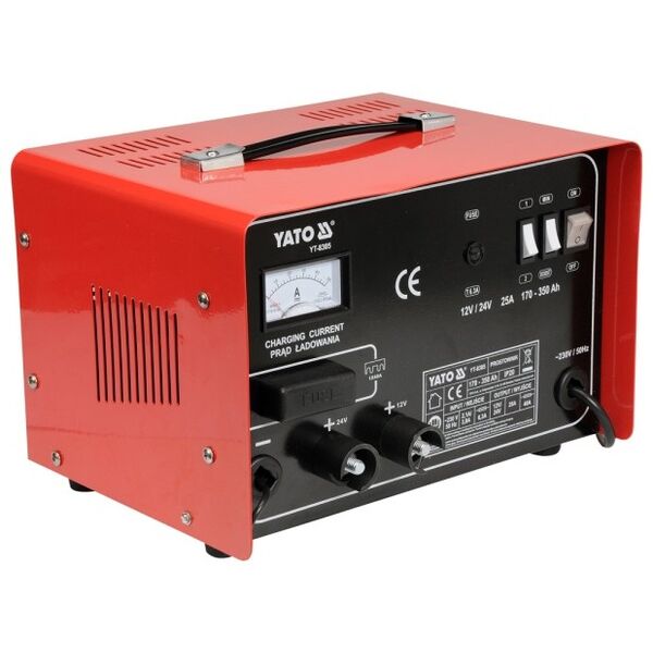 Yato Prostownik ze wspomaganiem rozruchu 12/24V 25A 350Ah (YT-8305)