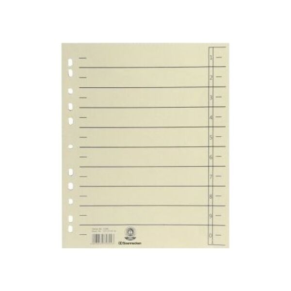 Soennecken Trennblätter 1496 DIN A4 180g RC Karton ch 100 St./Pack. (1496)