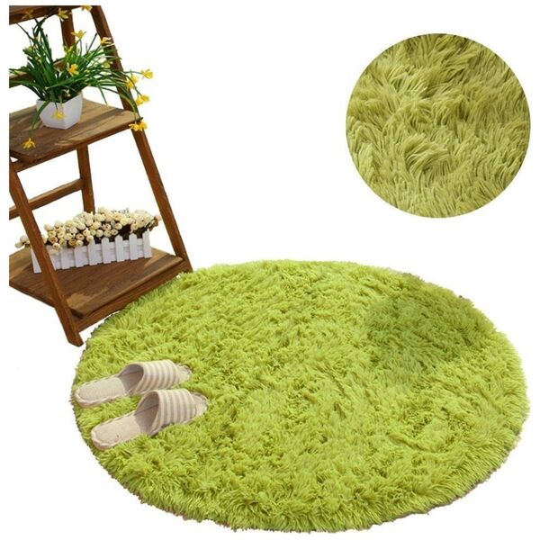 Strado Dywan okrągły Shaggy Strado 150x150 GreenGrass Zielony) uniwersalny
