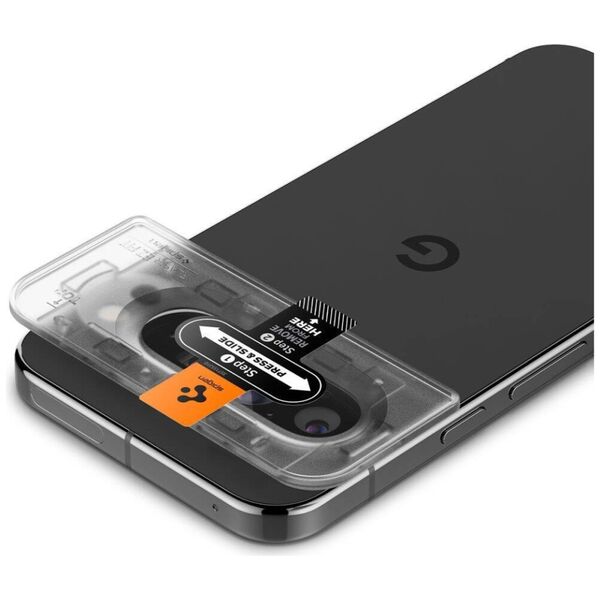 Camera Cover GOOGLE PIXEL 9 PRO XL Spigen Optik. TR ”EZ FIT” Camera Protector 2-pack Crystal Clear 8809971233149