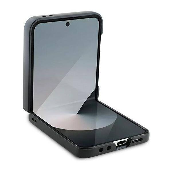 Original Case SAMSUNG GALAXY Z FLIP 6 Karl Lagerfeld Hardcase Leather Wood Imitation MagSafe (MEHMZF623RBGVK) black 3666339323080