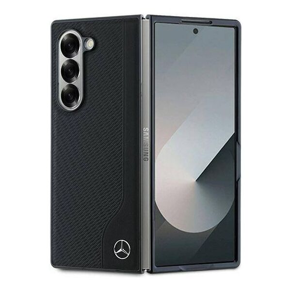 Original Case SAMSUNG GALAXY Z FOLD 6 Karl Lagerfeld Hardcase Leather Wood Imitation MagSafe (MEHMZFD623RBGVK) black 3666339323097