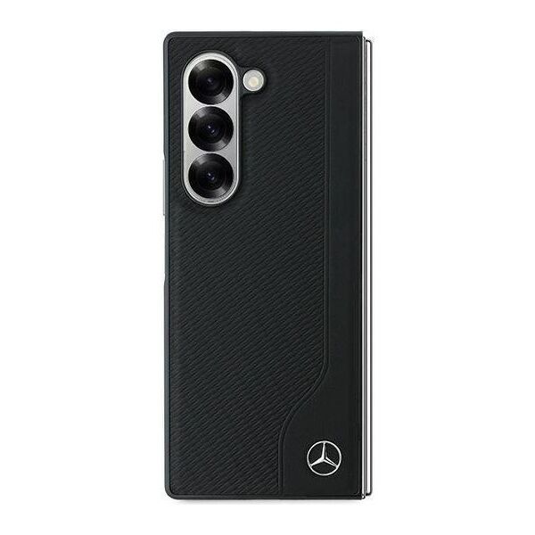 Original Case SAMSUNG GALAXY Z FOLD 6 Karl Lagerfeld Hardcase Leather Wood Imitation MagSafe (MEHMZFD623RBGVK) black 3666339323097