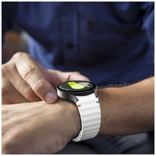 Strap for SAMSUNG GALAXY WATCH 4 / 5 / 5 PRO / 6 / 7 / FE Tech-Protect Silicone Sport white 5906302313396