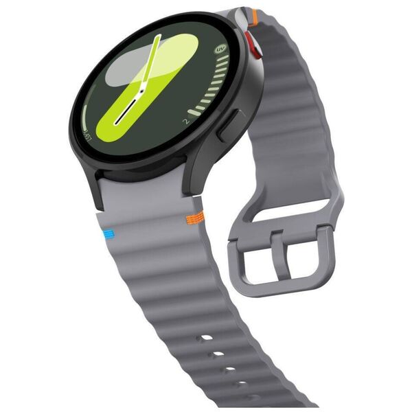 Strap for SAMSUNG GALAXY WATCH 4 / 5 / 5 PRO / 6 / 7 / FE Tech-Protect Silicone Sport Crayon gray 5906302313402