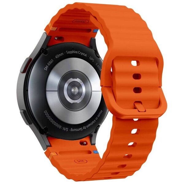 Strap for SAMSUNG GALAXY WATCH 4 / 5 / 5 PRO / 6 / 7 / FE Tech-Protect Silicone Sport orange 5906302313457