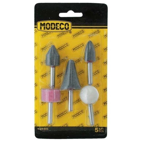 Modeco Komplet trzpieniowych kamieni szlifierskich 5szt. MN-68-601