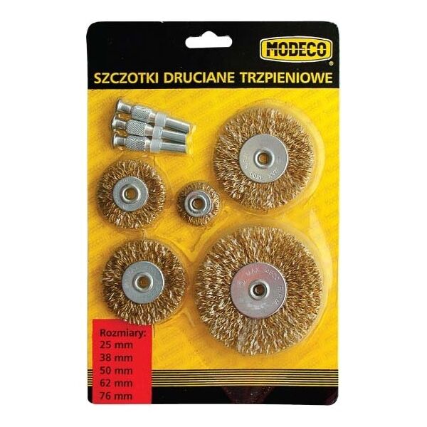 Modeco Komplet szczotek drucianych do wiertarki 5szt. - MN-69-105
