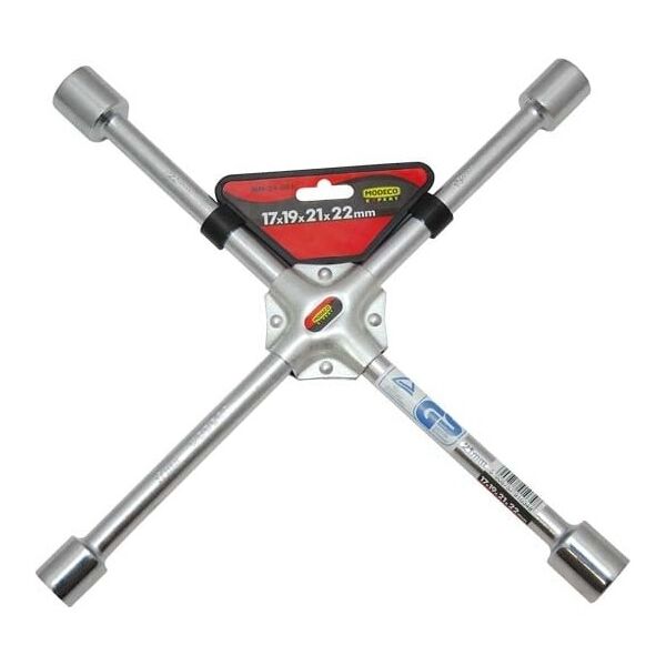 Modeco Klucz do kół samochodowych krzyżakowy 17, 19, 21, 22mm - MN-59-001
